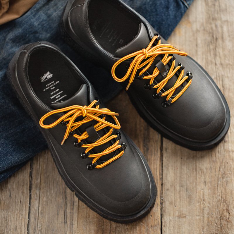 Vintage British Style Outdoor Oxfords Black - Image 5