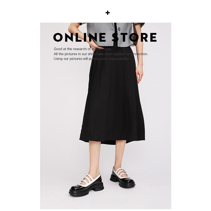 Women Black and White Leather Shoes - Image 5