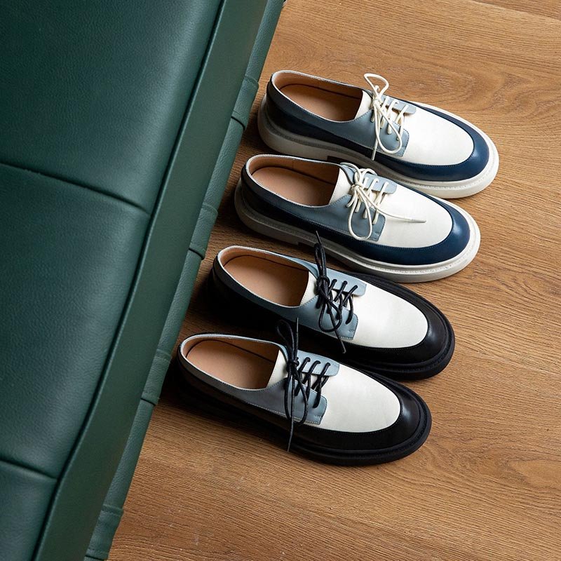 Women Colorblock Simple Loafers - Image 5