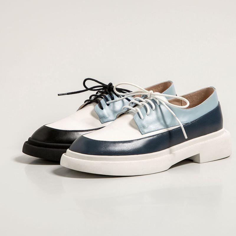 Women Colorblock Simple Loafers - Image 4