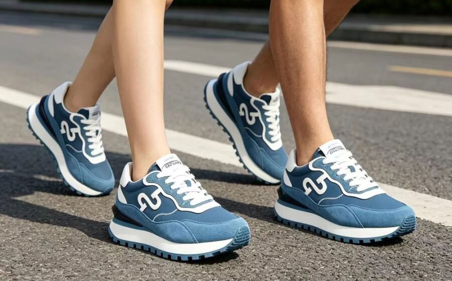 Women Elegant Blue Suede Sneakers – Effortless Style Meets Comfort - Image 12