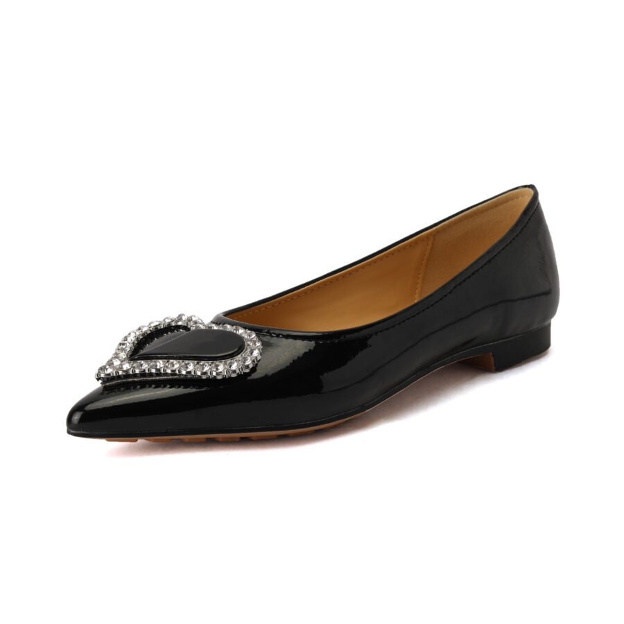 Women Heart Rhinestone Single Shoes