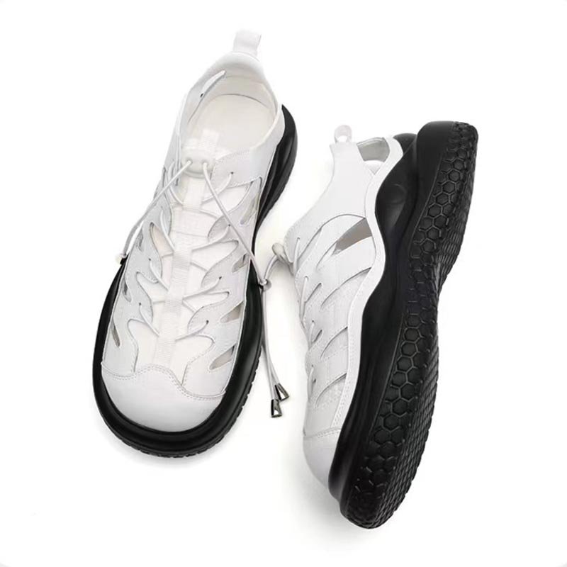 Women Lace-up Cutout Casual Shoes - Image 5