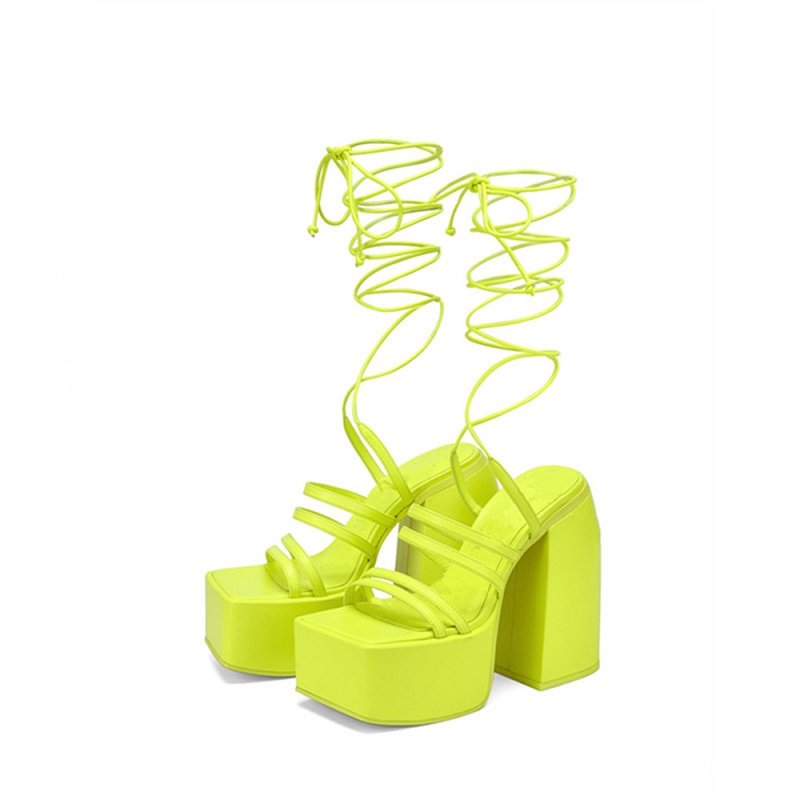 Women Lace-up High Heels - Image 5