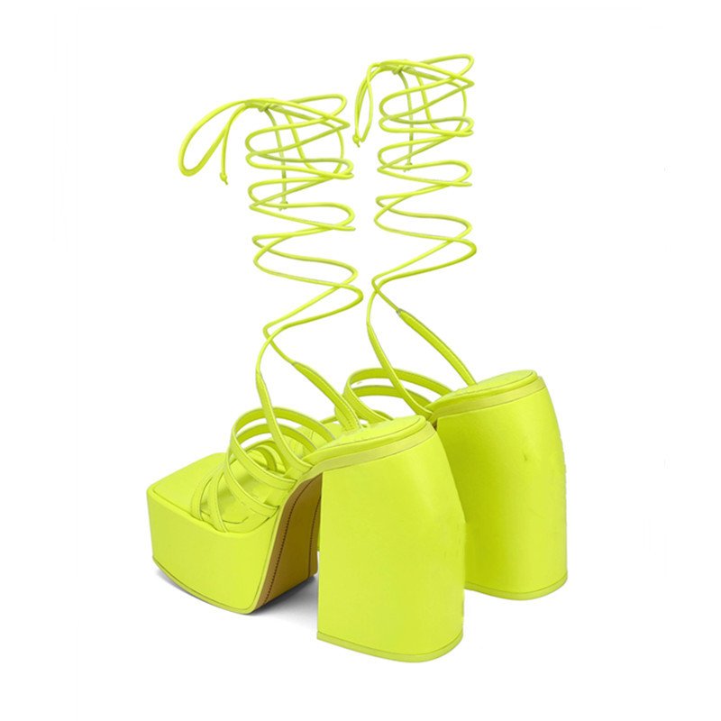 Women Lace-up High Heels - Image 7