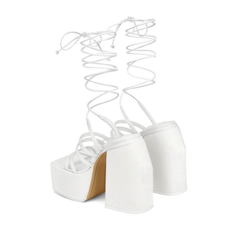 Women Lace-up High Heels - Image 9