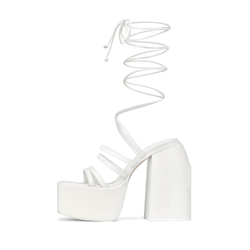 Women Lace-up High Heels - Image 10
