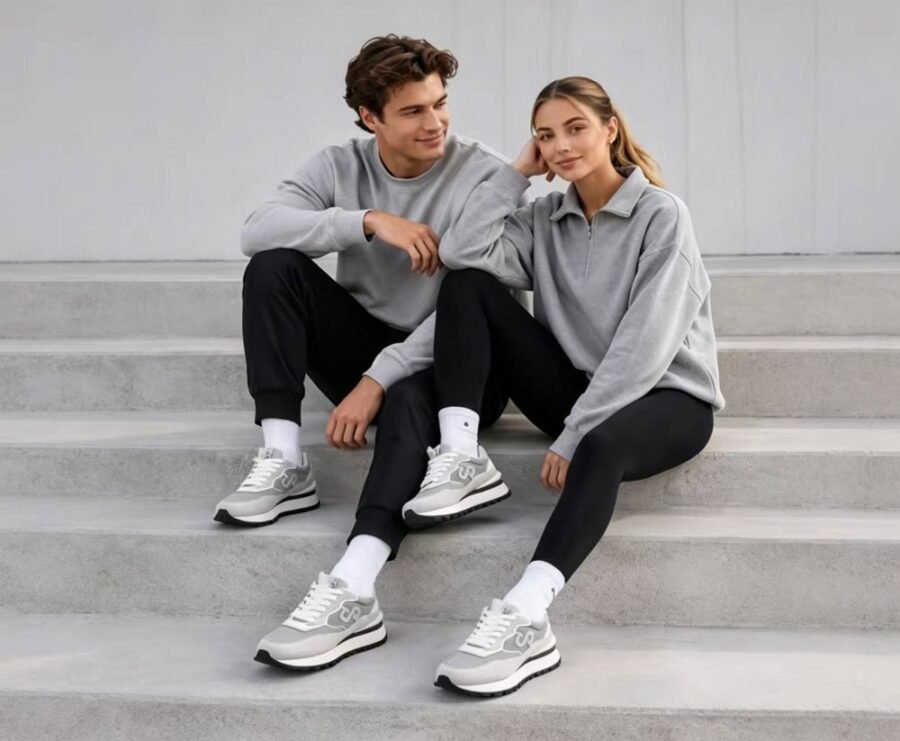 Women Minimal Grey Suede Sneakers – Effortless Everyday Style - Image 14
