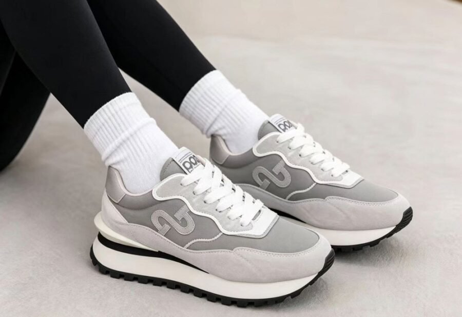 Women Minimal Grey Suede Sneakers – Effortless Everyday Style - Image 12