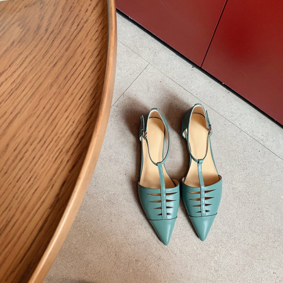Women Pointed Toe Cutout Sandals - Image 2