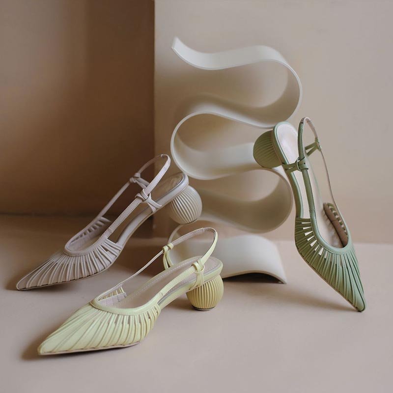 Women Round Heel High Heels - Image 5