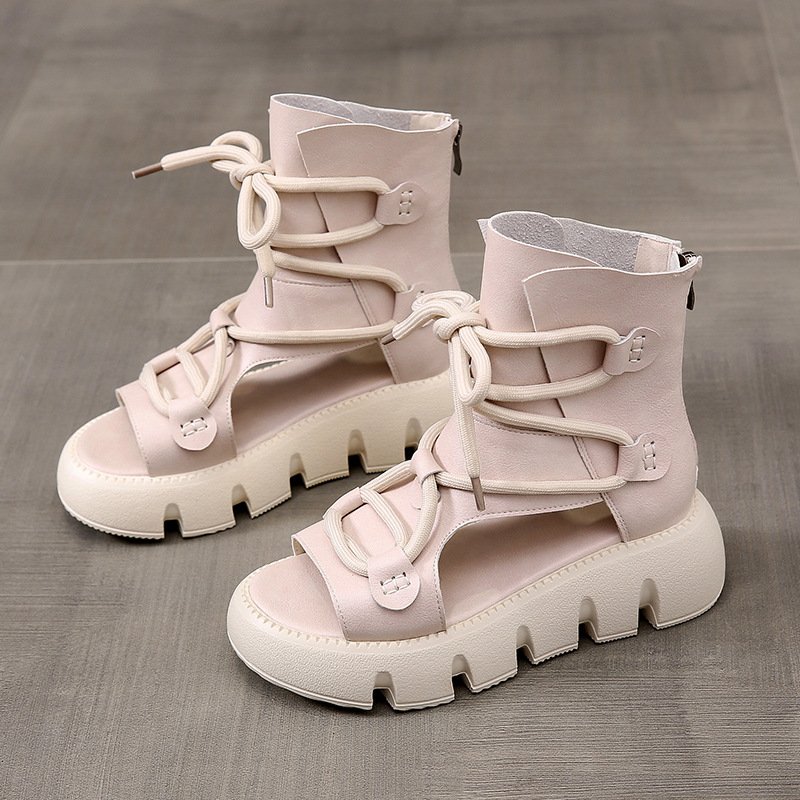 Women Platform Lace-up Sandals - Image 4
