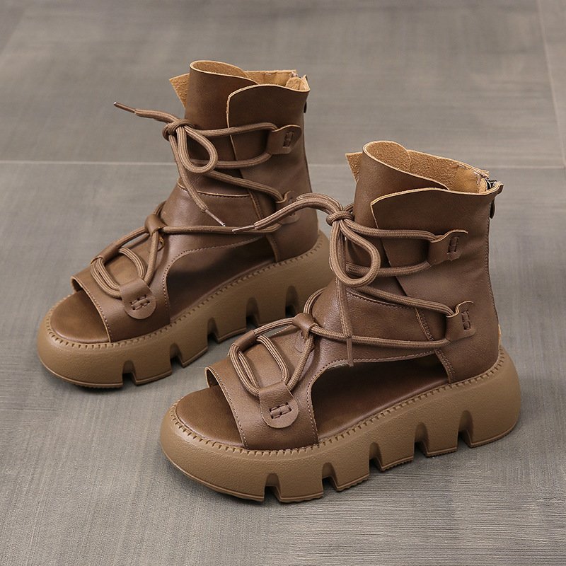 Women Platform Lace-up Sandals - Image 5