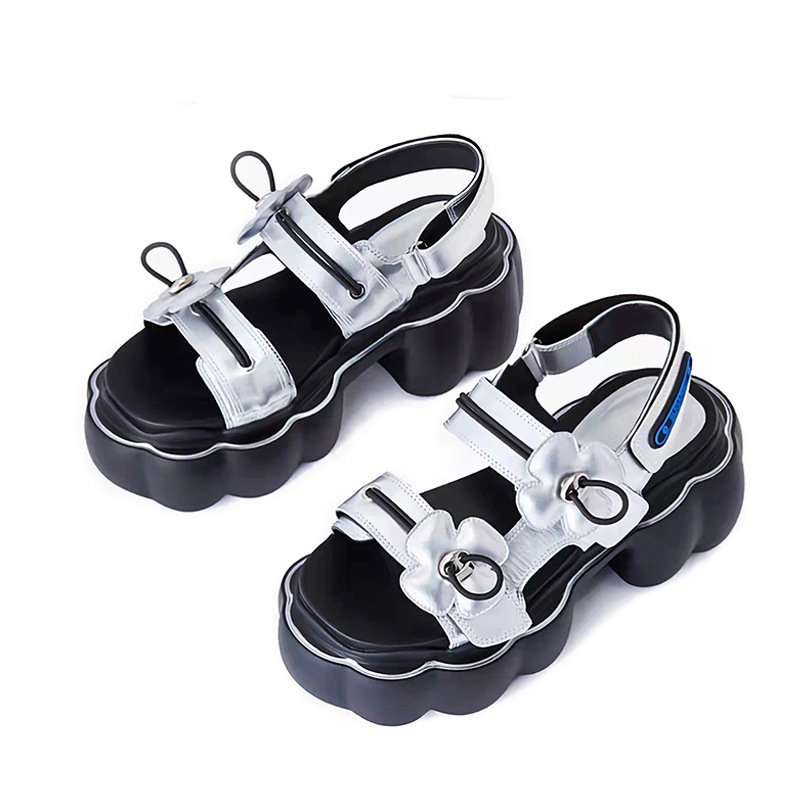 Women Velcro Platform Sandals - Image 3