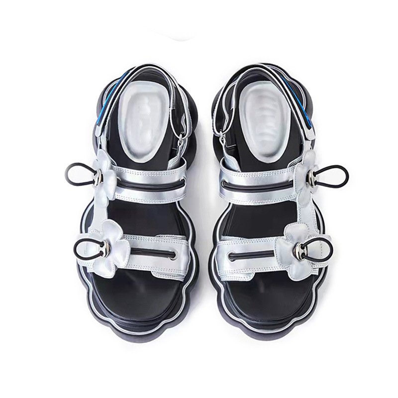 Women Velcro Platform Sandals - Image 4