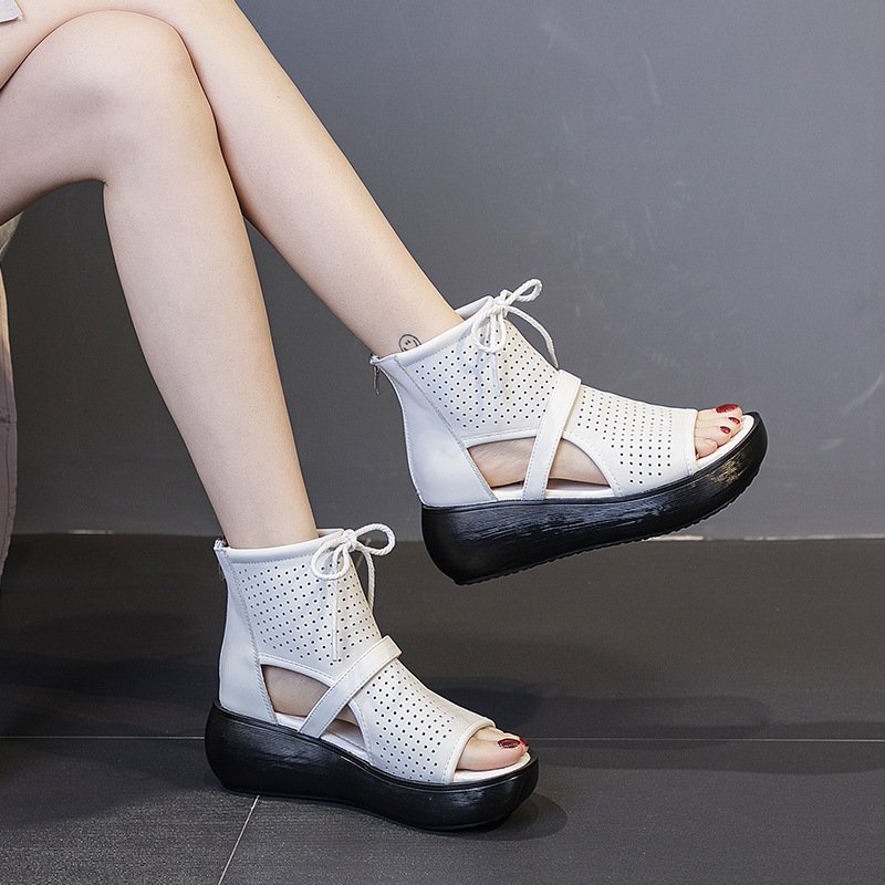 Women Cutout Platform Sandals - Image 3