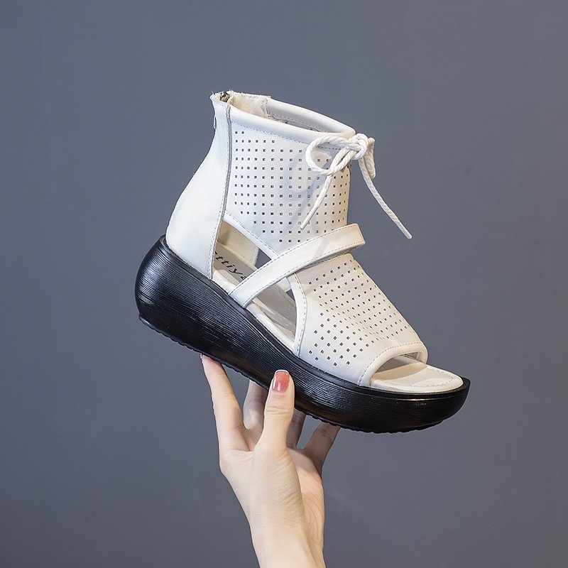 Women Cutout Platform Sandals - Image 4