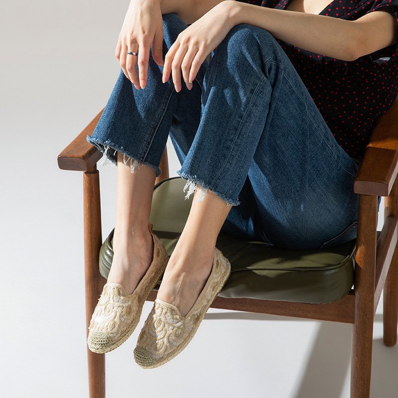 Women Sequin Shallow Fisherman Shoes - Image 3