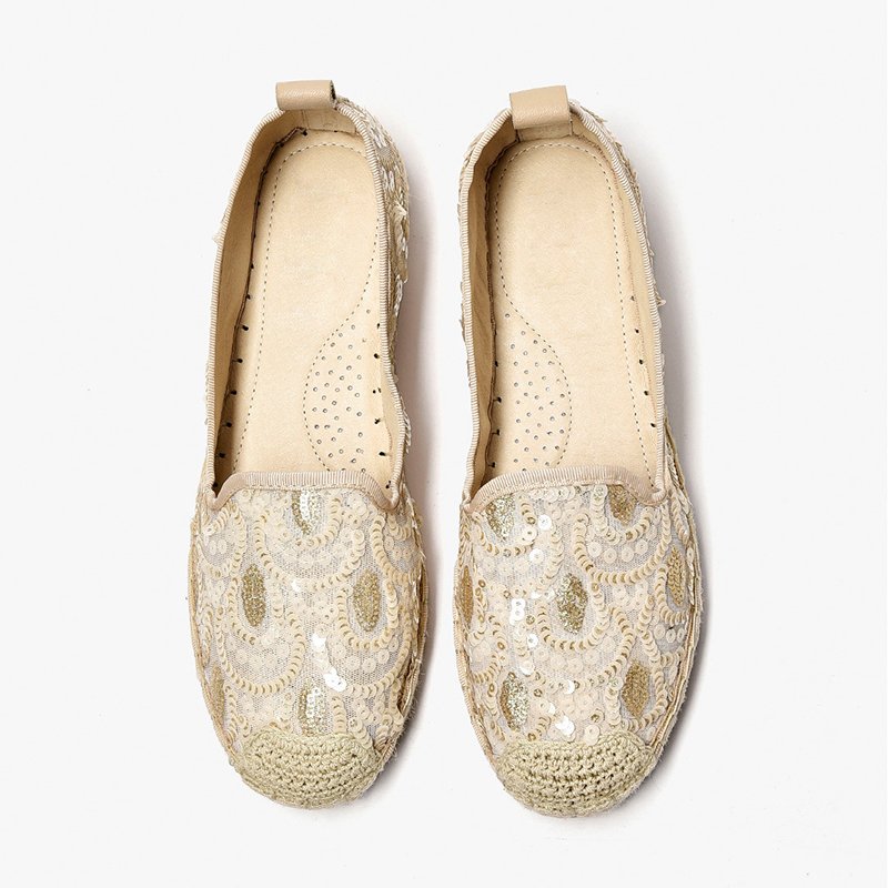 Women Sequin Shallow Fisherman Shoes - Image 5