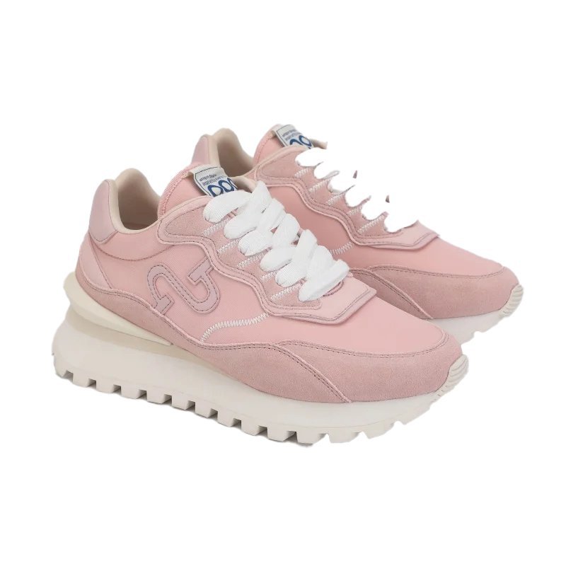 Women Soft Pink Suede Sneakers – Everyday Chic & Comfort - Image 3