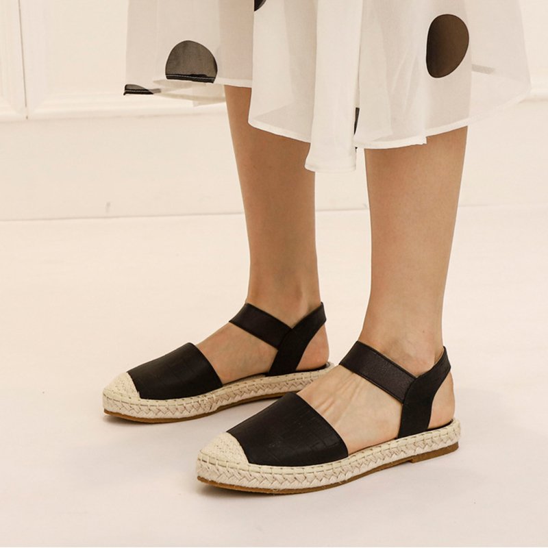 Women Soft Sole Straw Fisherman Shoes - Image 3