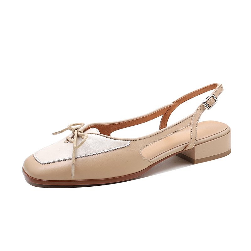 Women Square-toe Bow Sandals - Image 5