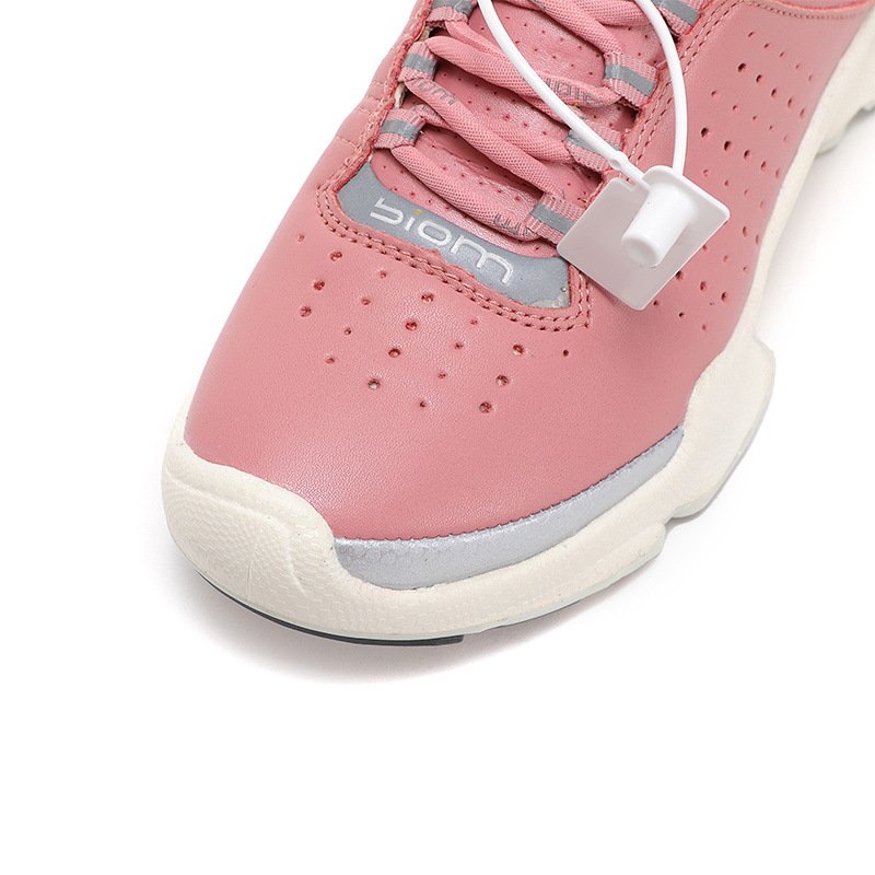 Women Stitching Hollow Sneakers Pink - Image 4
