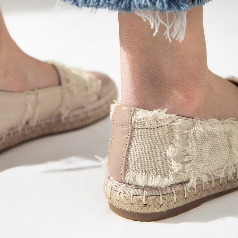 Women Straw Flat Fisherman Shoes - Image 3