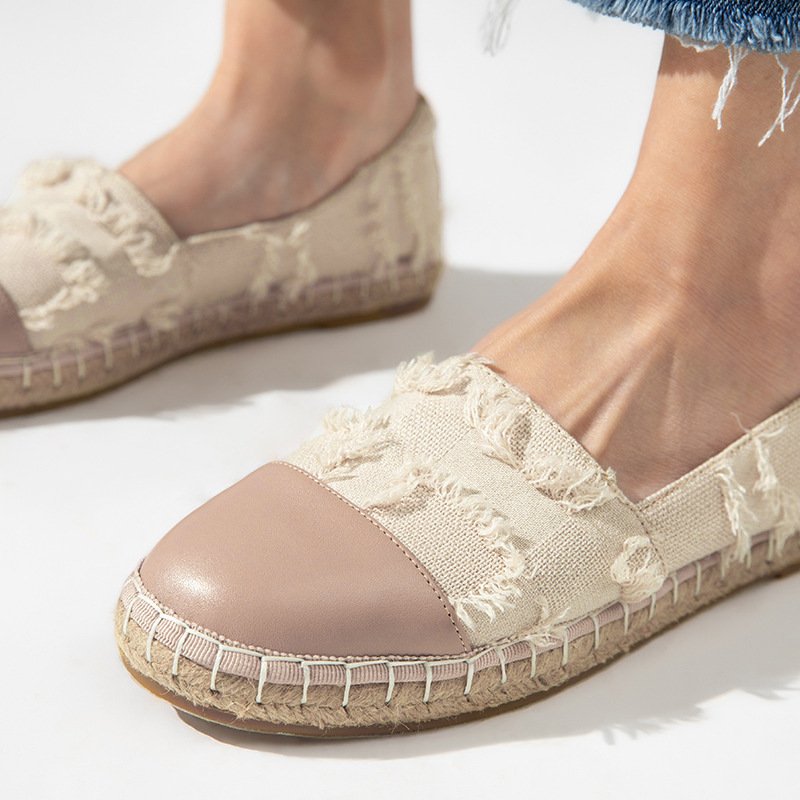 Women Straw Flat Fisherman Shoes - Image 4