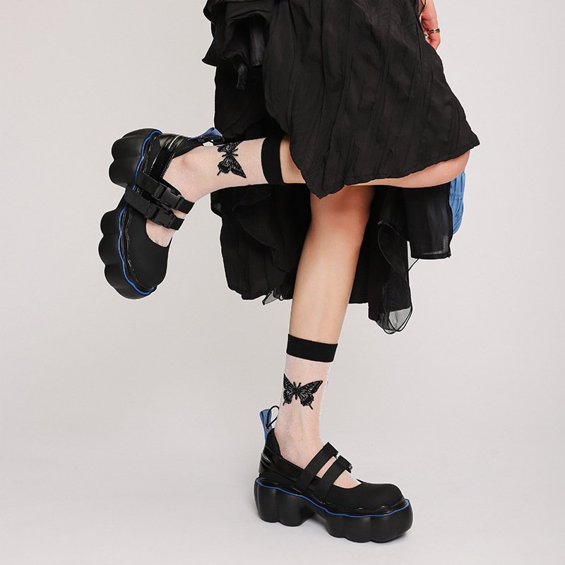 Women Vintage British Platform Leather Shoes - Image 4