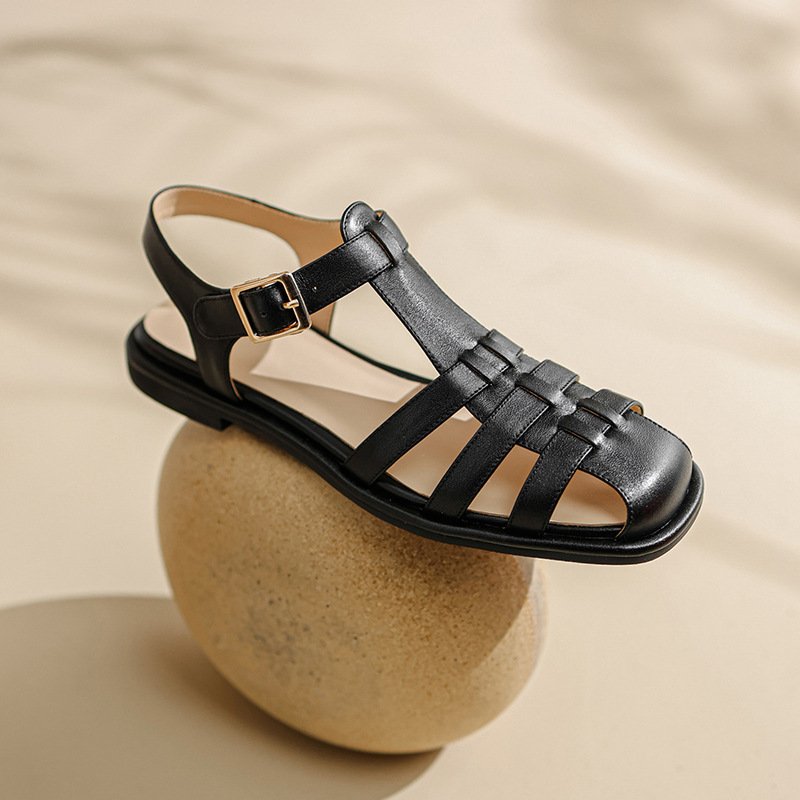 Women Vintage Wrap-toe Sandals - Image 4