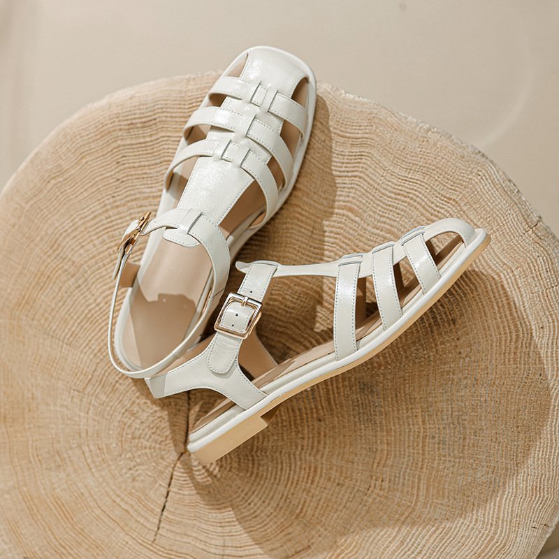 Women Vintage Wrap-toe Sandals - Image 5