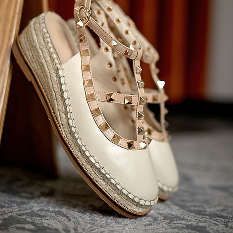 Women Wedge Stud Fisherman Shoes - Image 4