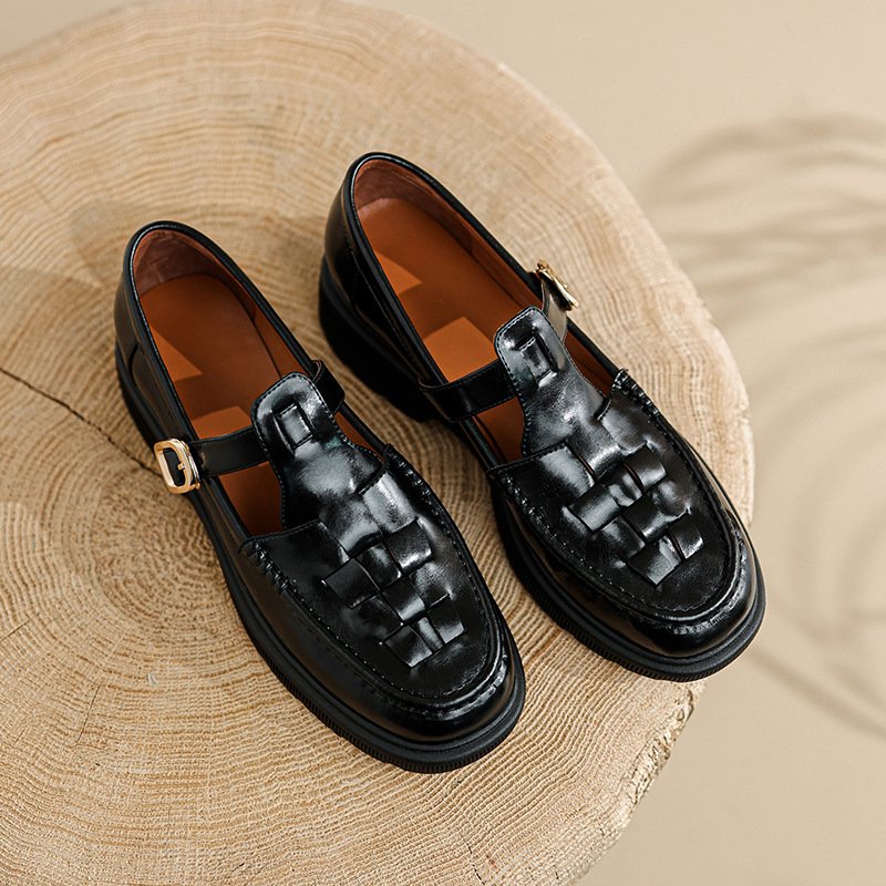 Women Woven Cutout Loafers - Image 5