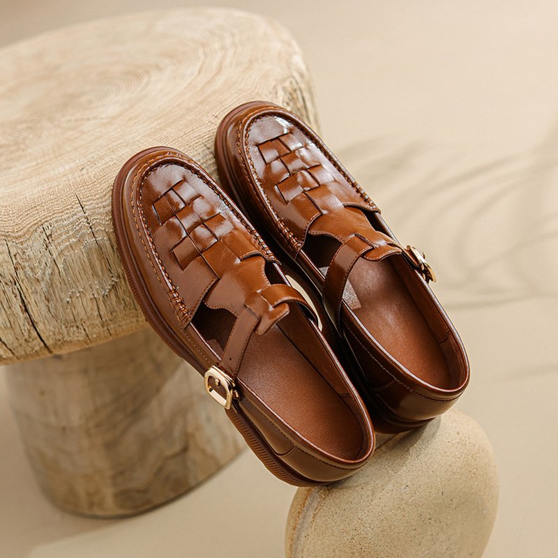 Women Woven Cutout Loafers - Image 4
