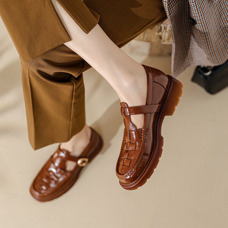 Women Woven Cutout Loafers - Image 3