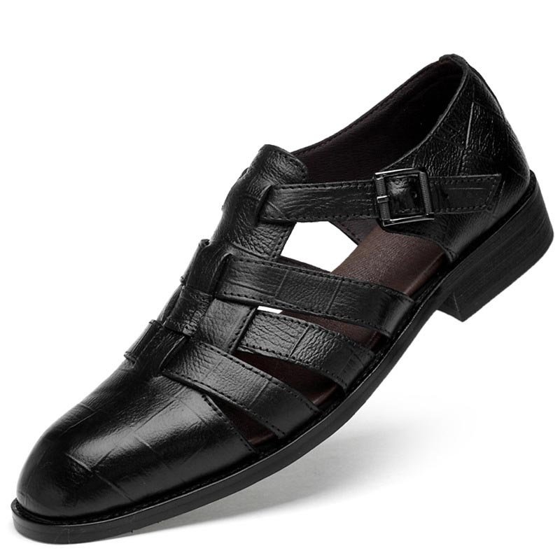 Wrapped Toe Buckle Cutout Sandals - Image 4